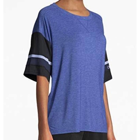 Champion Colorblock Gym Issue Blue Football Tee - Picture 2 of 7